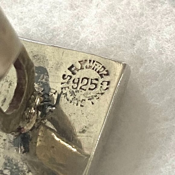 Sterling Silver A. Munoz Taxco Abalone Cuff Links - Picture 15 of 16